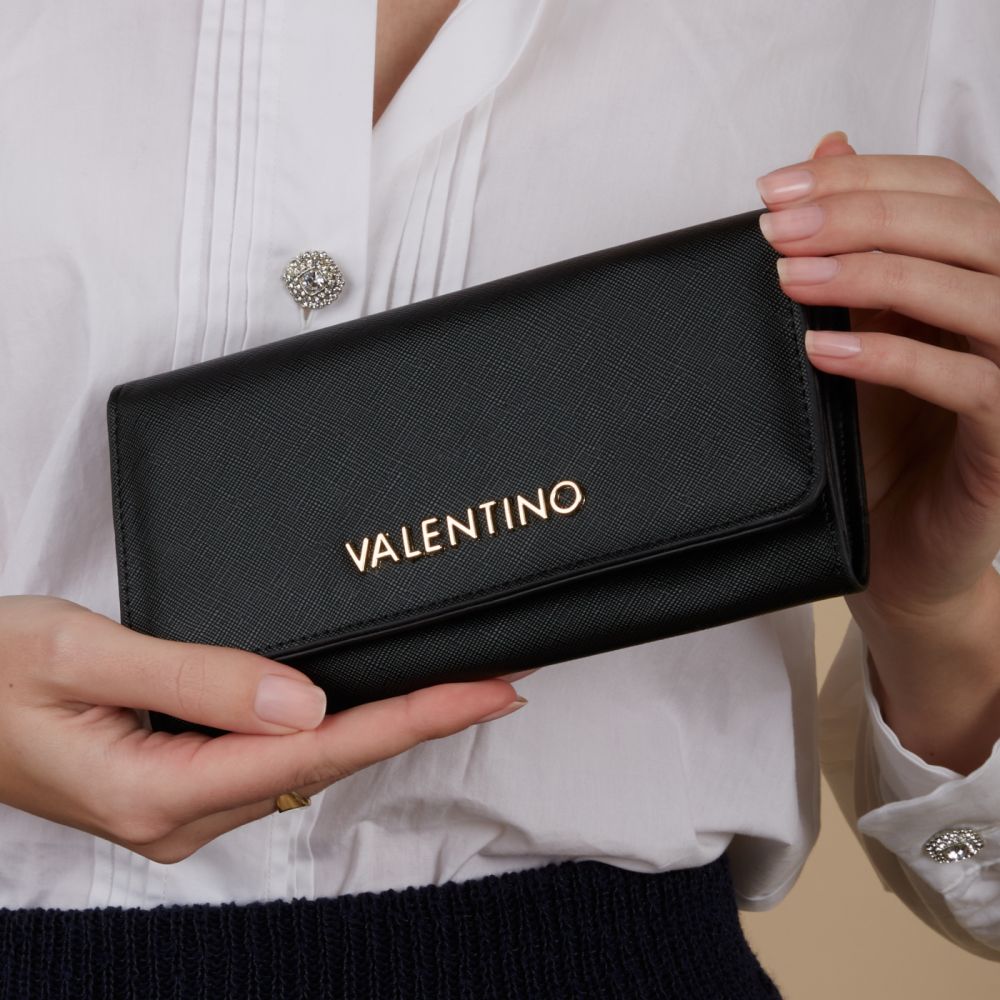 Valentino Bags Divina Black Push Button Wallet VPS1IJ113NERO